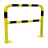 Barrière sécurité Viso avec platine et fixations - tube Ø 40 mm - noire/jaune L 2000 x H1000 mm